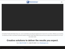 Tablet Screenshot of hamiltonpacificrealestate.com